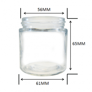 4oz Clear Straight Sided Glass Jar with Black Lid