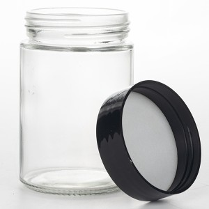 Tall 12OZ Glass Straight Side Jar For Coffee Storage