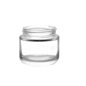 1oz Clear Round Base Glass Jar with Dome Lid