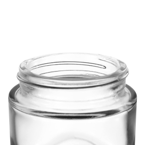 1oz Clear Round Base Glass Jar with Dome Lid