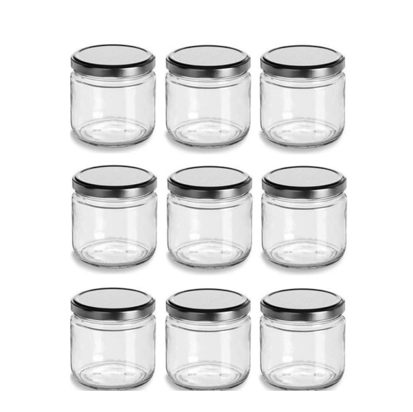 Best quality Metal Black Lid - [Copy] 12OZ Wide Mouth Round Glass Salsa Jar with Lid 82-400 – Menbank