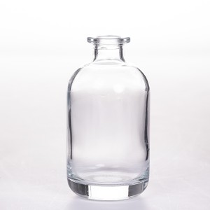 12OZ Thick Bottom Cylinder Glass Liquor Bottle with T-cork