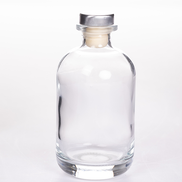 Cheap price Glass Pump Bottle - 12OZ Thick Bottom Cylinder Glass Liquor Bottle with T-cork  – Menbank