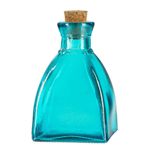 6.8oz diamond recycled glass  Diffuser Bottles with cork