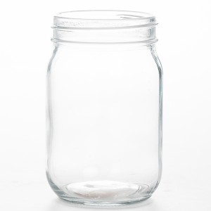 12OZ Glass Mason Jar with Stainless Steel Lid with Drinking Straw
