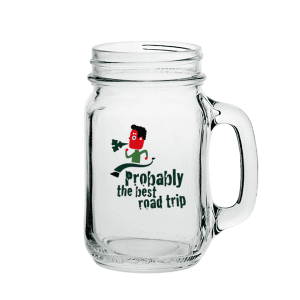 MBK Packaging Promotion 16oz Glass Mason Jar with Handle for Drinking