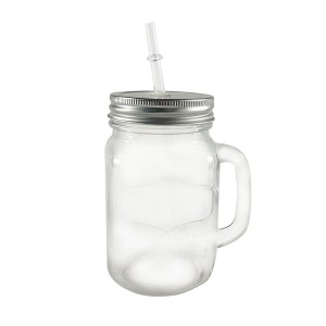 100% Original Mason Jar Metal Lid - MBK Packaging Promotion 16oz Glass Mason Jar with Handle for Drinking – Menbank