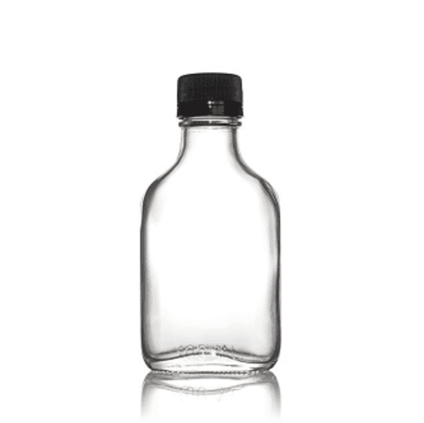 Manufacturing Companies for Glass Globe Lampshade - 100ml Clear Straight Side Flask Bottle with Tamper proof Lid – Menbank