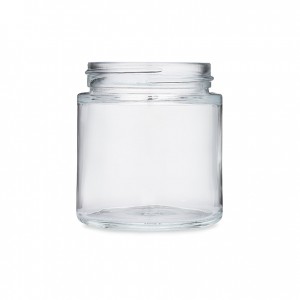 3oz Clear Glass Jar with Black CR Lid for Packaging Cannabis Flower