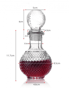 European  Whisky Carafe Glass Scotch Decanter with Stopper