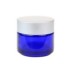 High definition Mason Jar Soap Dispenser Lid - MBK Packaging  30ml 1OZ Cobalt Blue Glass Lotion Jar With Alumite Lid – Menbank