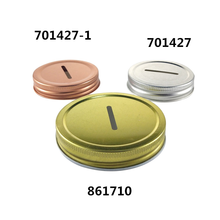 Bottom price Glass Jar Lids – Reguar and Wide Mouth Coin Slot Mason Jar Lid Silver – Menbank