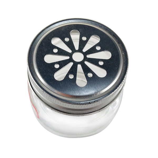 Factory source Pint Glass Mason Jar - 8OZ Square Glass Mason Jar with Daisy Cut Lid for Storage canning – Menbank