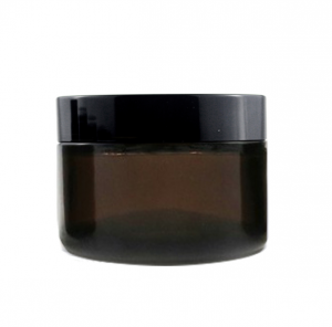 China wholesale Plastic Closure - MBK Packaging Amber 30ml Wide Mouth Glass Balm Herb Jar with Black lid – Menbank