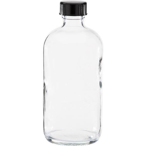 240ml Clear Glass Bottle with plastic screw lid Featured Image