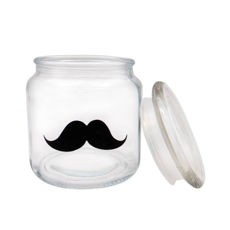 Europe style for Cracked Glass Shade - MBK 500ml Glass Seed Stash Hemp Jar with Glass Lid – Menbank