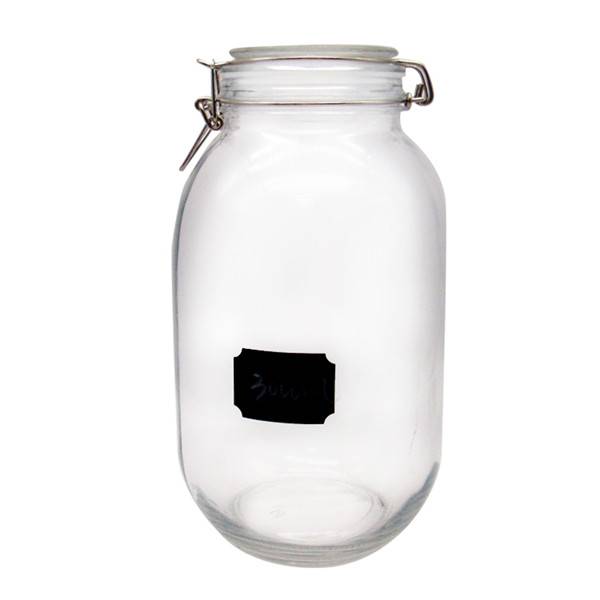 2017 High quality Glass Jar Airtight - 3L Glass Storage Jar With Glass Lid Stainless Steel Clip – Menbank