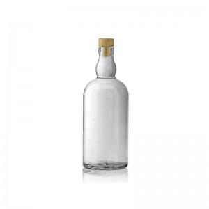Aberdeen 700ml Clear Glass Whiskey Bottle with T-Cork