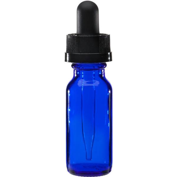 Professional Design Frosted Glass Jar - MBK Packaging1/2OZ Blue Glass Bottle with Black Child Resistant Dropper – Menbank