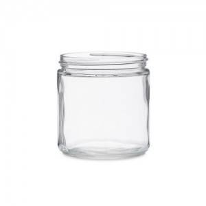 MBK Packaging 16oz clear straight side glass jar with Lid