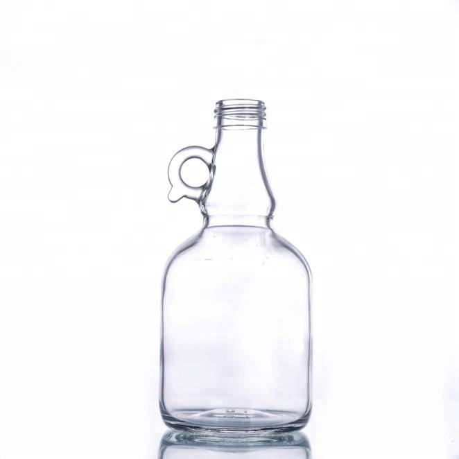 High definition Mason Jar Soap Dispenser Lid - 500ml Flint Glass Syrup Oil Bottle with Loop Handle – Menbank