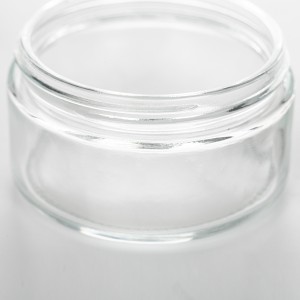 200ml wide mouth Clear Glass Cream Jar