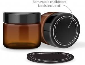 MBK Packaging 2oz amber straight side glass Cream jar