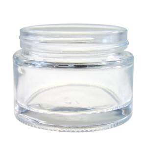 50G 1.75OZ Clear Glass Makeup Cosmetic Cream Container