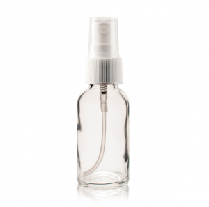 MBK Packaging 1OZ 30ml Clear Glass Bottle with Silver Lid