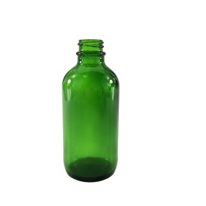 120ml Green Glass Bottle with Lotion Pump