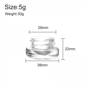 Custom 9g Thick Base Round Glass Container for Lip-Cream with Blue Lid