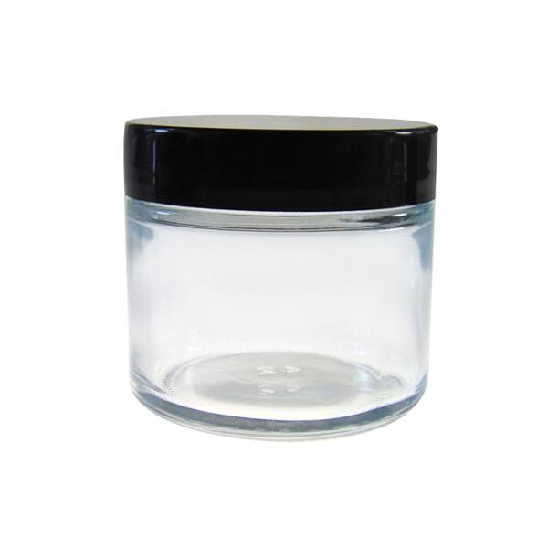 Wholesale Price Glass Quart Jar - MBK Packaging 2oz clear straight side glass jar with black ABS lid – Menbank