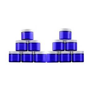 Super Purchasing for Glass Kitchen Jar - MBK 60ml 2OZ Cobalt Blue Glass Jar With White Metal Lid – Menbank