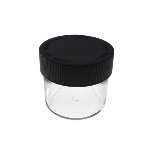 MBK Packaging 2oz clear straight side glass jar with Child Proof Lid