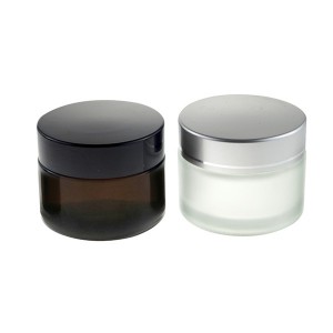MBK Packaging 30g Clear Glass Cream Jar container with Gold Lid