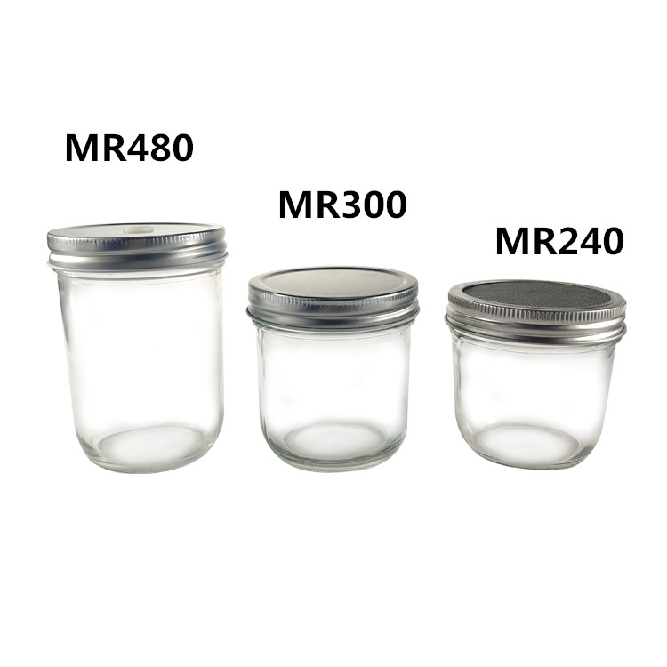 High definition Green Glass Jar - Wide Mouth Glass Canning Jar with Ring and Band Lid – Menbank