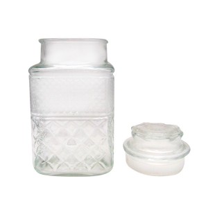 China Supplier Large 1.5L Vintage Glass Cookie Jars Container