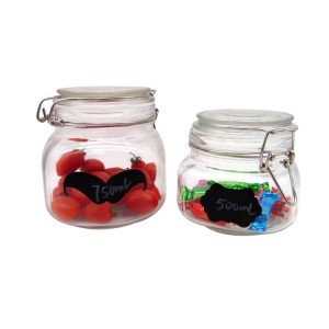 [Copy] 16OZ 500ml Clear Glass Clip Jar for Food Stoarge