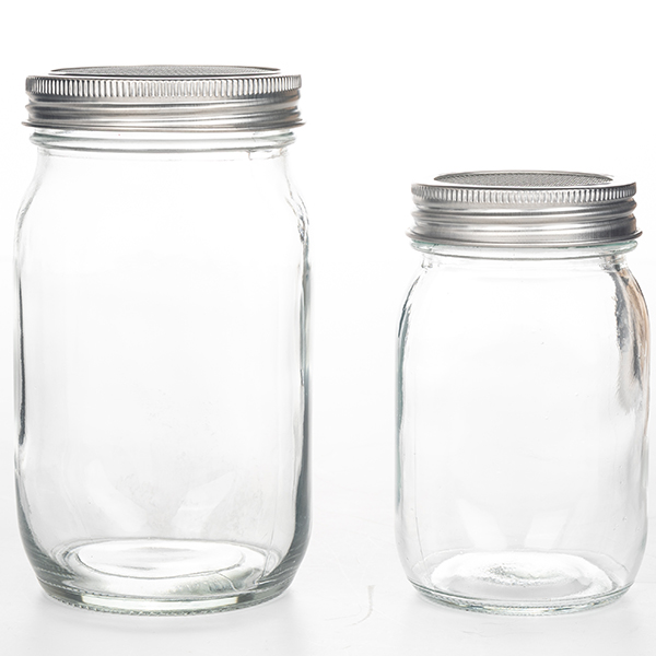 Wide Mouth Plain 32OZ Glass Mason Jar with Stainless Steel Lid Featured Image