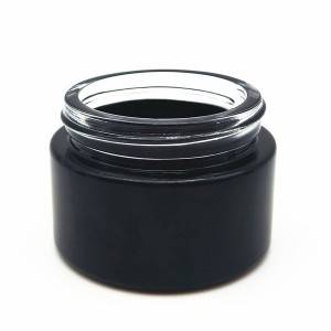 MBK 30ml 1OZ Black Glass Jar with Lid