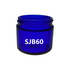 Online Exporter Glass Jars With Wood Lid - MBK Packaging 2OZ Blue Glass Jar with White Metal Lid – Menbank