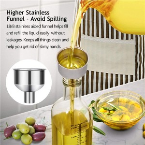500ml Square Clear Glass Olive Oil Sauce Bottle with Spouting