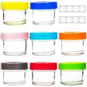 Excellent quality Pouring Lid -  Baby Food Glass Mason Jar With Colored Plastic Lids – Menbank