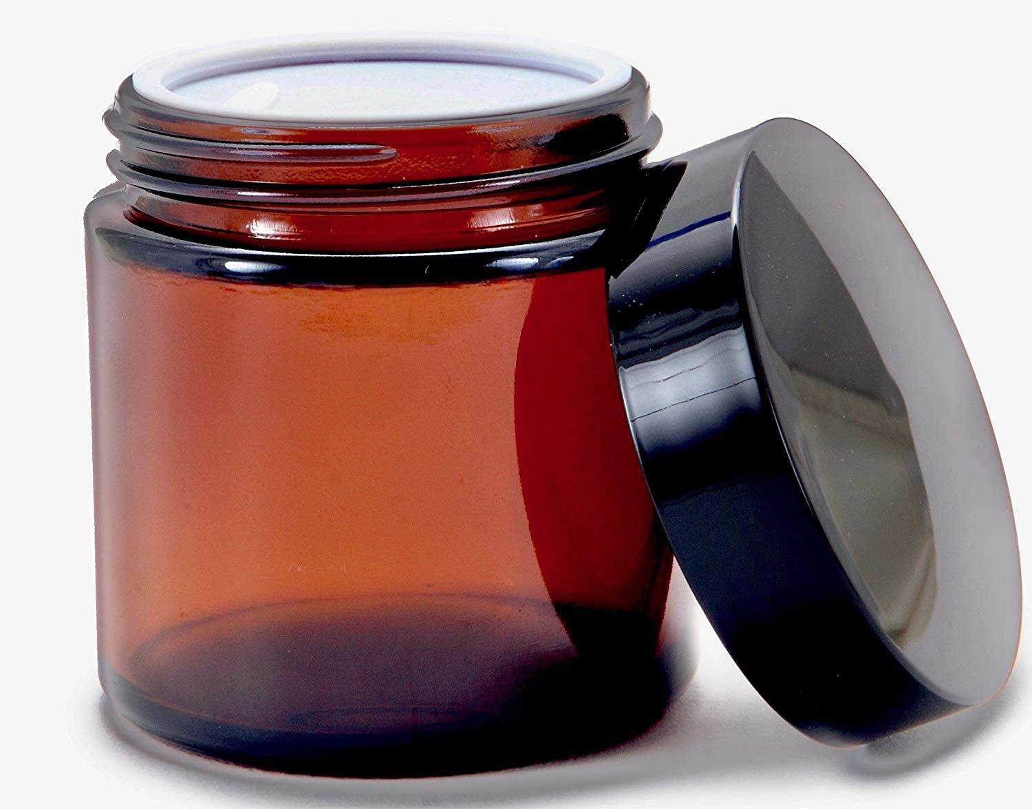 Good quality 70/86 Plastic Mason Jar Lid - MBK Packaging 4oz amber straight side glass jar with Black lid – Menbank