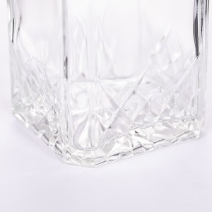 European 700ml Square Crystal Glass Decanter Whiskey Bottle