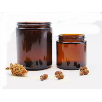 Quality Inspection for Glass Sample Bottle - MBK 4OZ Amber Glass Candle Jar with Black Lid – Menbank