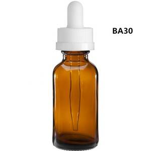 MBK30ml Amber CBD Oil Glass Bottle with Pipette Lid