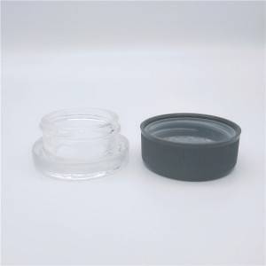 MBK Marijuana Jar Glass 5ml with Ribbed Black Lid Chid Resistant