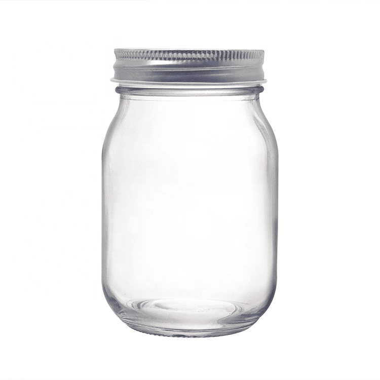 High Quality Glass Oil Bottle - Regular Mouth 16OZ Glass Mason Jar with Lid for Honey Jam – Menbank