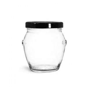 8.5oz recycled honey glass jar with cork